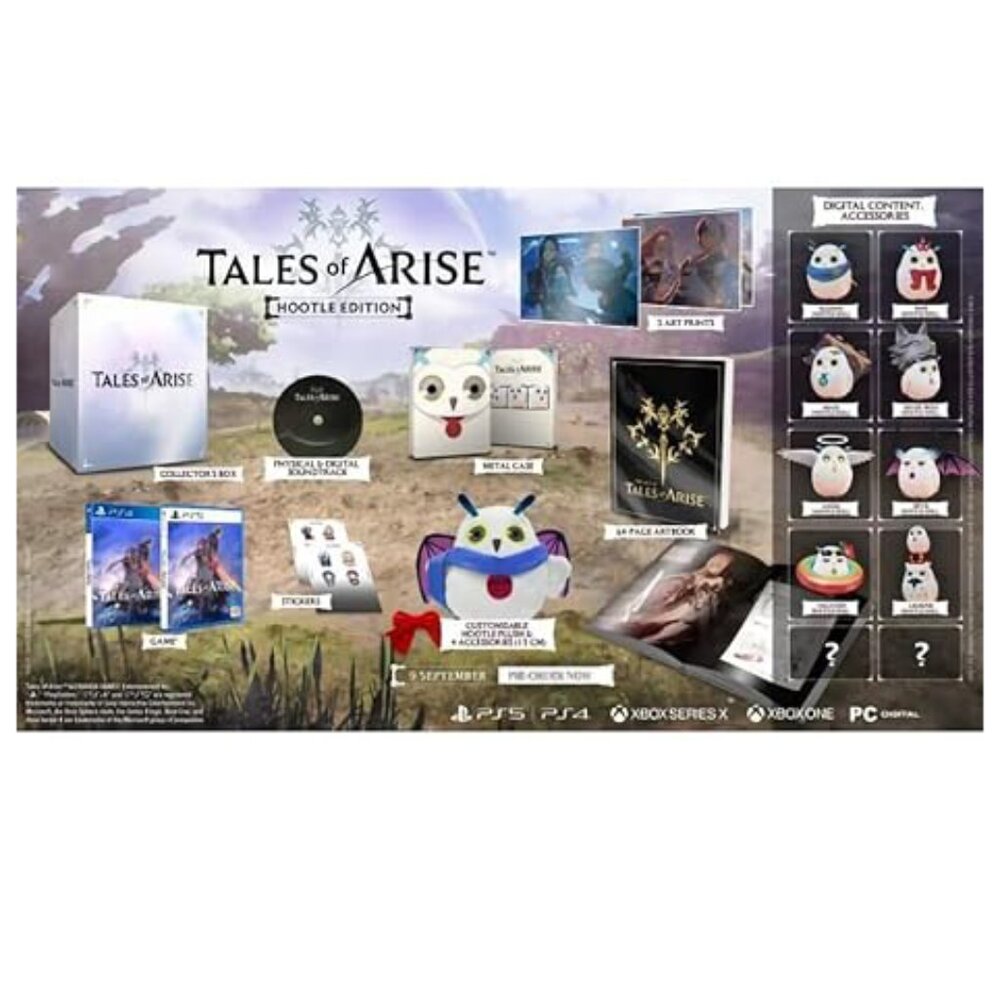 Tales Of Arise - Exclusive PS4 Video Game Hootle Collectors Box w/ Plush